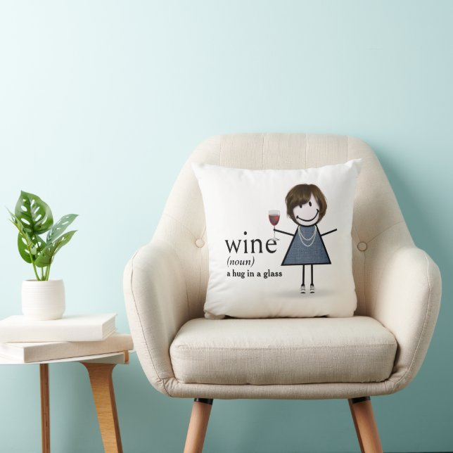 Stokfiguur Meisje Met Rode Wijn Kussen (Stoel)