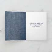 Stokfiguur Meisje Met Sportschoenen Verjaardag Hum Kaart (Binnen)