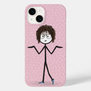 Stokfiguur Meisje Met Stippen Case-Mate iPhone 14 Hoesje