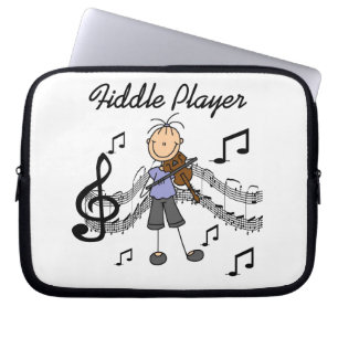 Stokfiguur Meisje Vioolspeler T-shirts en Cadeaus Laptop Sleeve