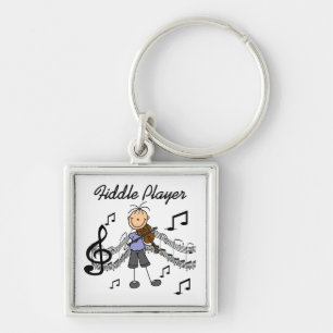 Stokfiguur Meisje Vioolspeler T-shirts en Cadeaus Sleutelhanger