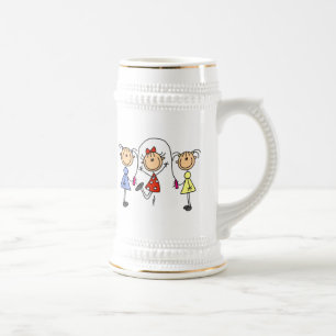 Stokfiguur Meisjes Springen Touw Bierpul