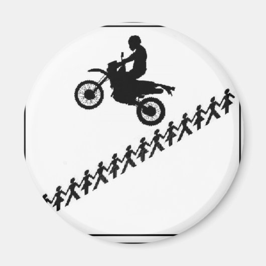 STOKFIGUUR MOTORCROSS MAGNEET (Voorkant)