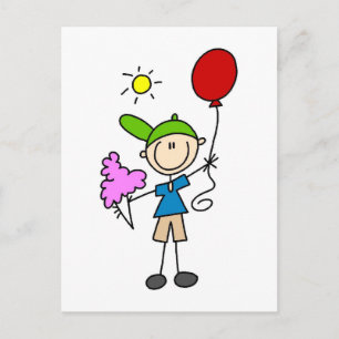 Stokfiguur op de Kermis T-shirts en Cadeaus Briefkaart
