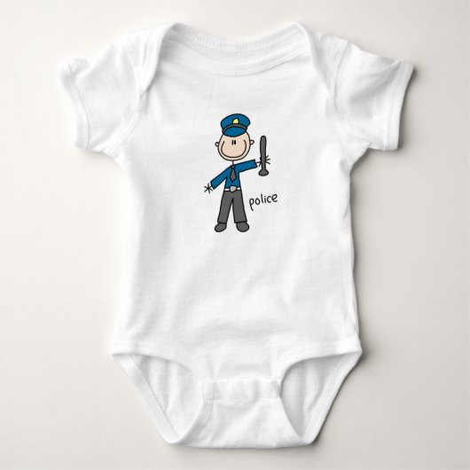 Stokfiguur Politieagent Romper (Voorkant)