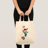Stokfiguur Rotsbeklimmen Tote Bag (Voorkant (product))