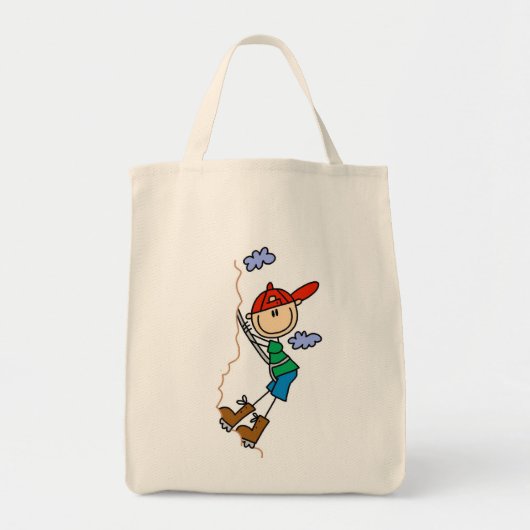 Stokfiguur Rotsbeklimmen Tote Bag (Voorkant)