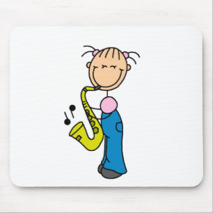 Stokfiguur Saxofoon Muismat