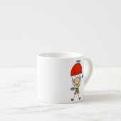 Stokfiguur Skydiven Espresso Kop (Voorkant rechts)