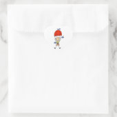 Stokfiguur Skydiven Hart Sticker (Tas)