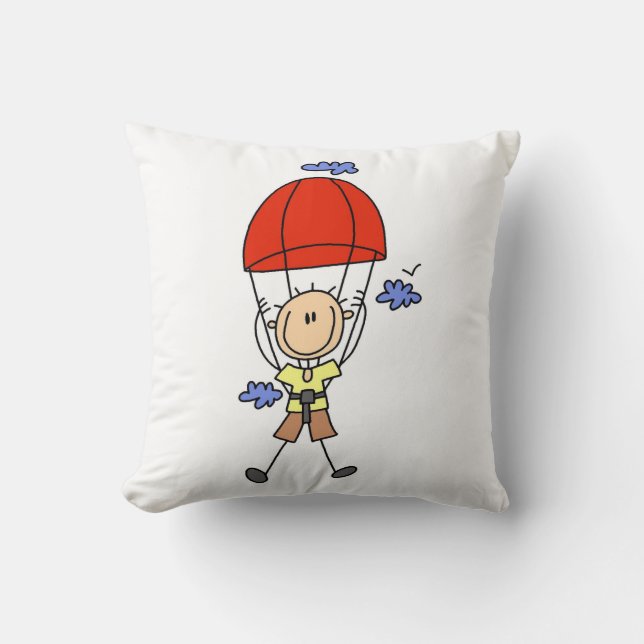 Stokfiguur Skydiven Kussen (Voorkant)