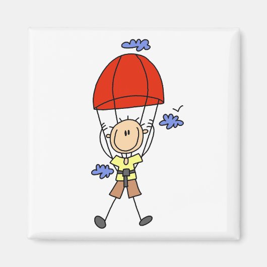 Stokfiguur Skydiven Magneet (Voorkant)