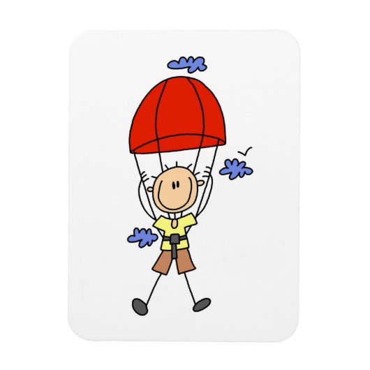 Stokfiguur Skydiven Magneet (Verticaal)