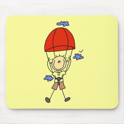 Stokfiguur Skydiven Muismat (Voorkant)