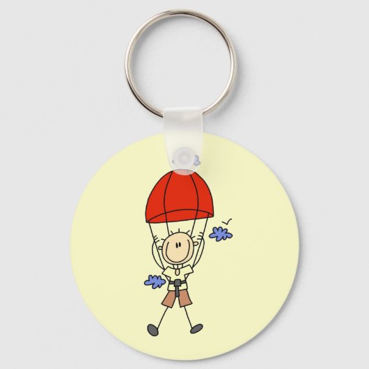 Stokfiguur Skydiven Sleutelhanger (Voorkant)