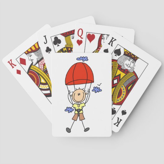 Stokfiguur Skydiven Speelkaarten (Achterkant)