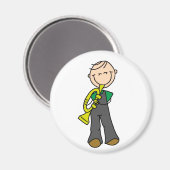 Stokfiguur Trompet Magneet (Voorkant / Achterkant)