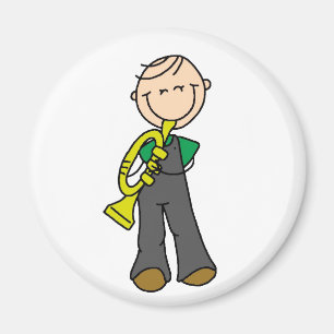 Stokfiguur Trompet Magneet