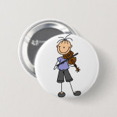 Stokfiguur Viool Knop Ronde Button 5,7 Cm (Voorkant /achterkant)