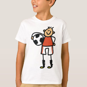 Stokfiguur Voetbaljongen Voetbalspeler T-shirt