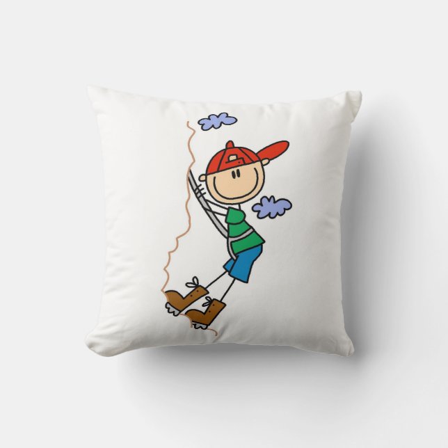 Stokfiguur voor rotsklimmen kussen (Voorkant)