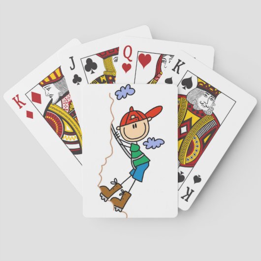 Stokfiguur voor rotsklimmen pokerkaarten (Achterkant)