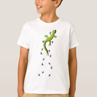 Stokherberg met sporen die gecko klimmen t-shirt