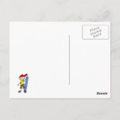 Stokjongen Met Potlood Briefkaart (Achterkant)