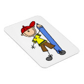 Stokjongen Met Potlood Magneet (Rechterzijde)