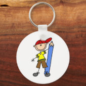 Stokjongen Met Potlood Sleutelhanger (Voorkant)
