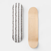 Stokken en stenen-zwarte, witte en rode strepen skateboard (Voorkant)