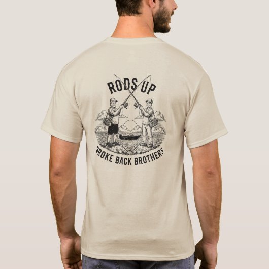 Stokken Omhoog - Gebroken Rug Broers T-shirt (Achterkant)