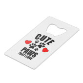 Stokken waar ik van hou creditkaart flessenopener (Achterkant Gekanteld)