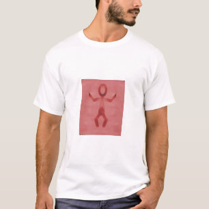 Stokmannetje danst in een roze nevel t-shirt