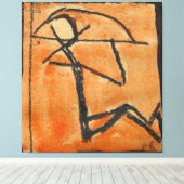 Stokmannetje met boog canvas afdruk (Insitu (Houten vloer))