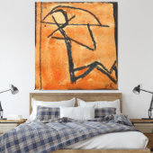 Stokmannetje met boog canvas afdruk (Insitu (Slaapkamer))