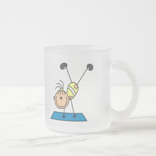 Stokpoppetje dat salto's maakt T-shirts en cadeaus Matglas Koffiemok