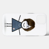 Stokpoppetje in sneakers met haar Case-Mate iPhone case (Achterkant (horizontaal))