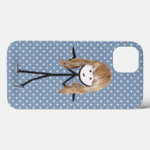 Stokpoppetje Met Blond Haar op Stippen Case-Mate iPhone Case (Achterkant (horizontaal))