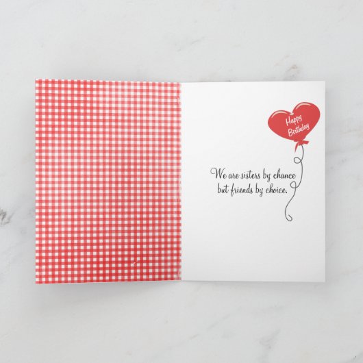 Stokpoppetje met haar voor zus kaart (Binnen)