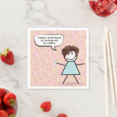 Stokpoppetje Met Koffiekop Servet (Insitu)