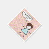 Stokpoppetje Met Koffiekop Servet (Hoek)