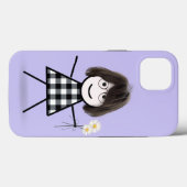 Stokpoppetje met Madeliefjes Case-Mate iPhone Case (Achterkant (horizontaal))