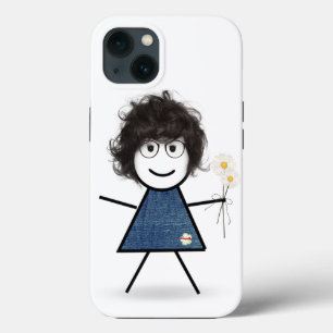 Stokpoppetje met Madeliefjes Case-Mate iPhone Case