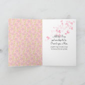 Stokpoppetje met Roze Haar Voor Moeder Kaart (Binnen)