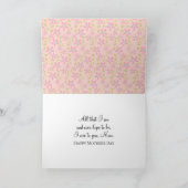 Stokpoppetje met roze voor Moeder Kaart (Binnen)