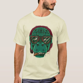 stokrokende aap t-shirt