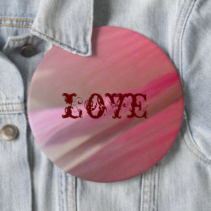 Stokroos 10 abstract 3 Liefde Ronde Button 6,0 Cm