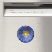 Stokroos Bloem Mooie Blauwe Magneet (Insitu (Vaatwasser))