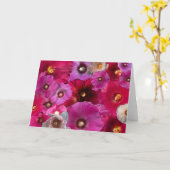 Stokroos Bloesem Collage Kaart (Gele Bloem)